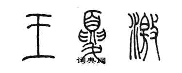 陈墨王夏激篆书个性签名怎么写