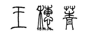 陈墨王穗菁篆书个性签名怎么写