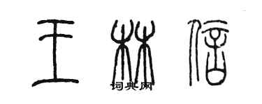 陈墨王林信篆书个性签名怎么写