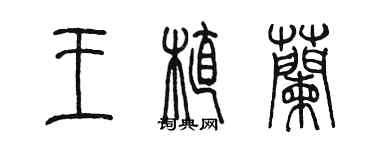 陈墨王植兰篆书个性签名怎么写