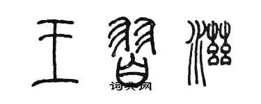陈墨王习滋篆书个性签名怎么写