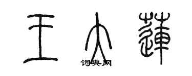 陈墨王大莲篆书个性签名怎么写