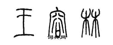 陈墨王容林篆书个性签名怎么写