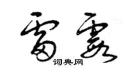 曾庆福雷霞草书个性签名怎么写