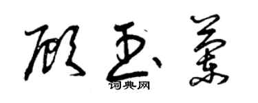 曾庆福顾玉兰草书个性签名怎么写