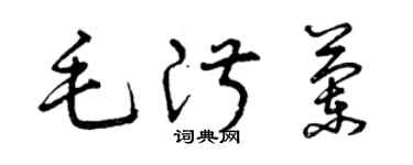 曾庆福毛淑兰草书个性签名怎么写