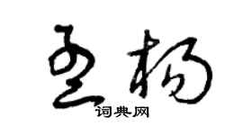 曾庆福孟杨草书个性签名怎么写