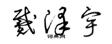 曾庆福戴泽宇草书个性签名怎么写
