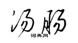 梁锦英汤肠草书个性签名怎么写