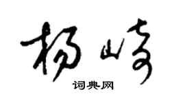 梁锦英杨崎草书个性签名怎么写