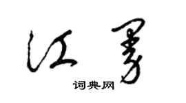 梁锦英江曼草书个性签名怎么写