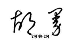 梁锦英胡曼草书个性签名怎么写