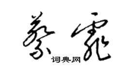 梁锦英蔡霏草书个性签名怎么写