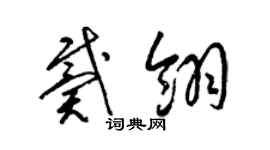 梁锦英戴翎草书个性签名怎么写