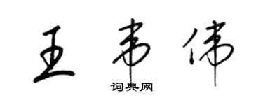 梁锦英王韦伟草书个性签名怎么写