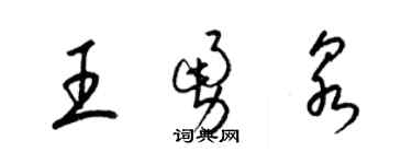 梁锦英王勇泉草书个性签名怎么写