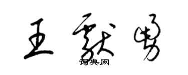 梁锦英王献勇草书个性签名怎么写