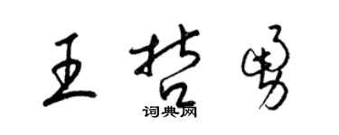 梁锦英王哲勇草书个性签名怎么写