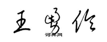 梁锦英王勇伶草书个性签名怎么写