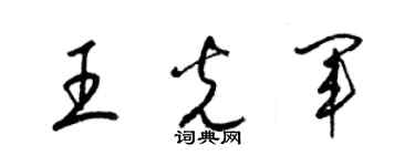 梁锦英王光军草书个性签名怎么写