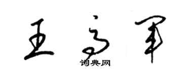 梁锦英王高军草书个性签名怎么写