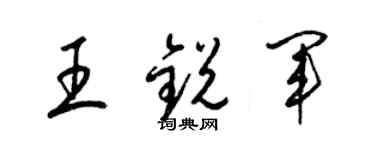 梁锦英王锐军草书个性签名怎么写