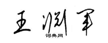 梁锦英王渊军草书个性签名怎么写