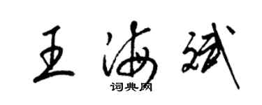 梁锦英王海斌草书个性签名怎么写