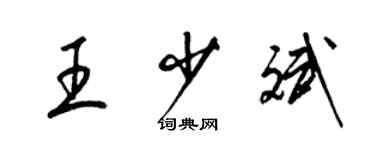 梁锦英王少斌草书个性签名怎么写