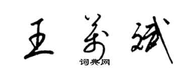 梁锦英王万斌草书个性签名怎么写