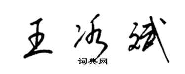 梁锦英王冰斌草书个性签名怎么写