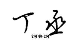 梁锦英丁丞草书个性签名怎么写