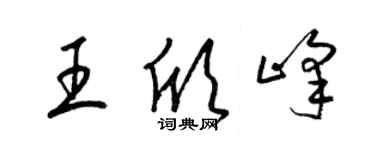 梁锦英王欣峰草书个性签名怎么写
