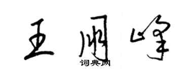 梁锦英王朋峰草书个性签名怎么写
