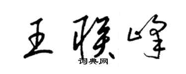梁锦英王联峰草书个性签名怎么写