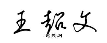 梁锦英王超文草书个性签名怎么写