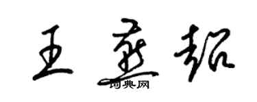 梁锦英王燕超草书个性签名怎么写