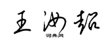 梁锦英王汝超草书个性签名怎么写