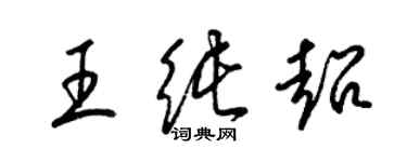 梁锦英王纯超草书个性签名怎么写