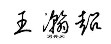 梁锦英王瀚超草书个性签名怎么写