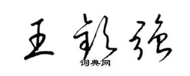 梁锦英王钦强草书个性签名怎么写