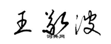 梁锦英王敬波草书个性签名怎么写
