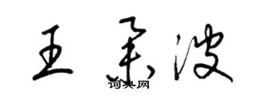 梁锦英王举波草书个性签名怎么写