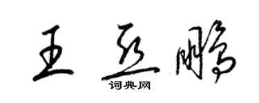 梁锦英王亚鹏草书个性签名怎么写