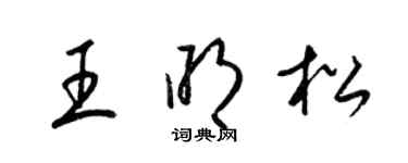 梁锦英王明松草书个性签名怎么写