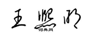 梁锦英王熙明草书个性签名怎么写