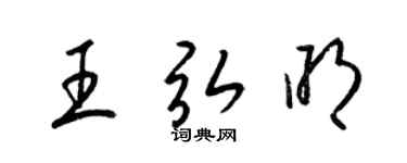 梁锦英王弘明草书个性签名怎么写
