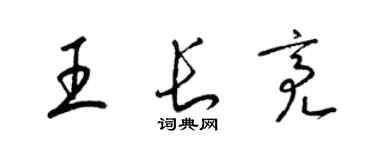 梁锦英王长亮草书个性签名怎么写