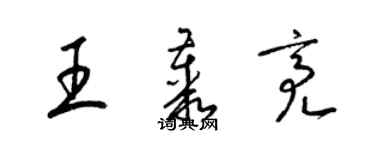 梁锦英王丛亮草书个性签名怎么写