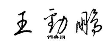 梁锦英王劲鹏草书个性签名怎么写